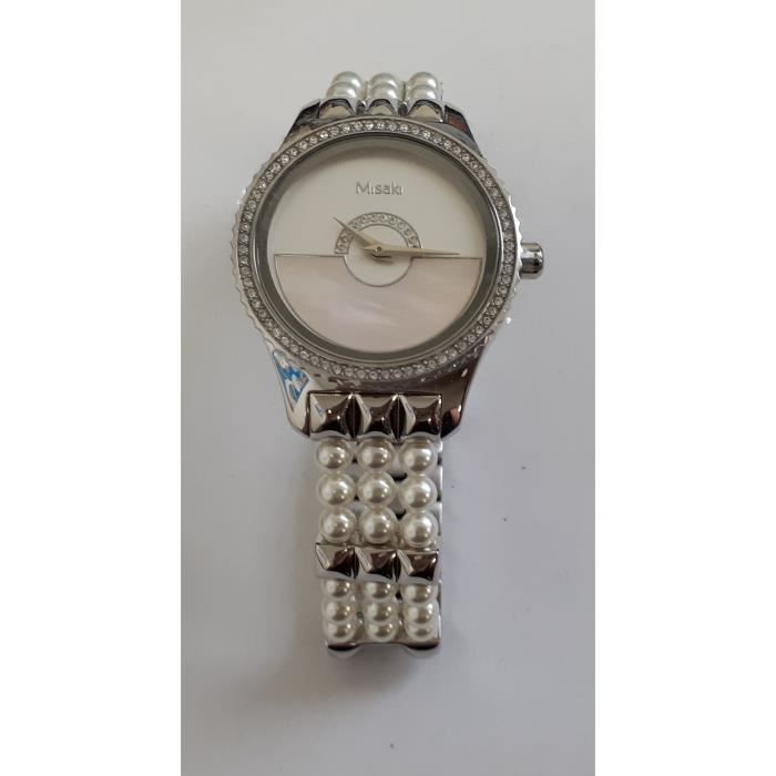 MISAKI MONTRE pour Femmes AVEC PERLES BLANCHES