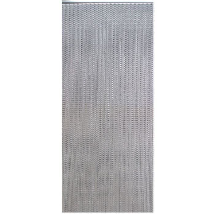 MOREL Rideau de porte Kriska - En aluminium - 90 x 210 cm - Argenté
