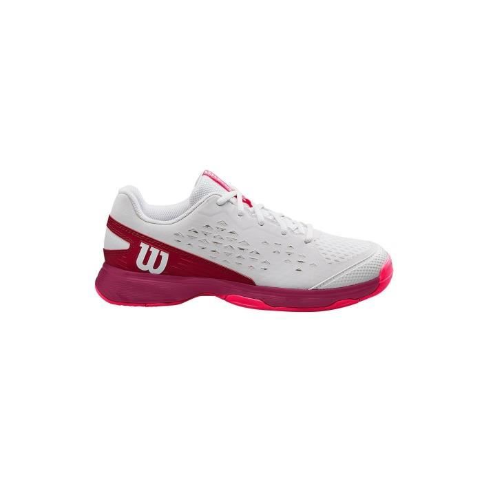 chaussures de tennis de tennis enfant wilson rush pro - white/beet red - 35