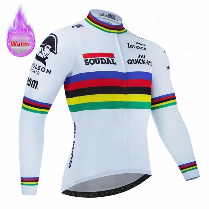 Maillot de cyclisme,Maillot de cyclisme thermique en velours pour homme