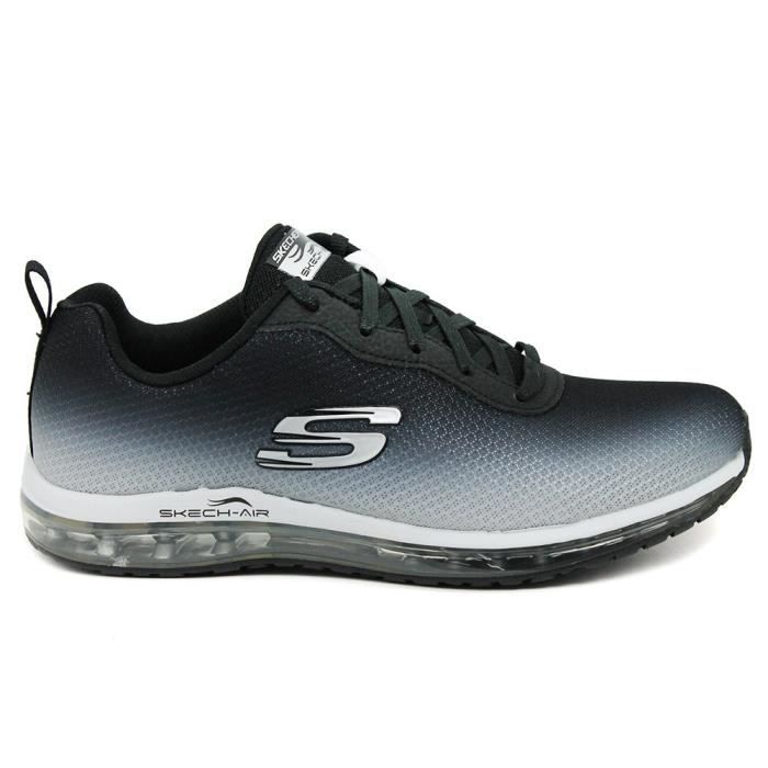 Skechers Baskets SKECHERS 12640 Femme Noir - Synthétique - Lacets - Plat