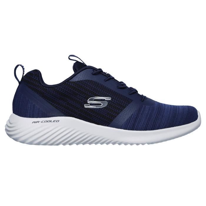 Skechers Baskets SKECHERS 52504 pour homme - Noir - Dessus synthétique - Lacets