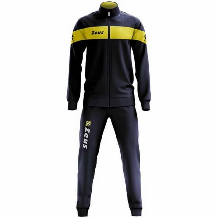 Jogging Homme - ZEUS - Grande Taille - Bleu Marine et Jaune - Respirant - Manches Longues Jogging Homme - ZEUS - Grande Taille - Bleu Marine et Jaune - Respirant - Manches Longues