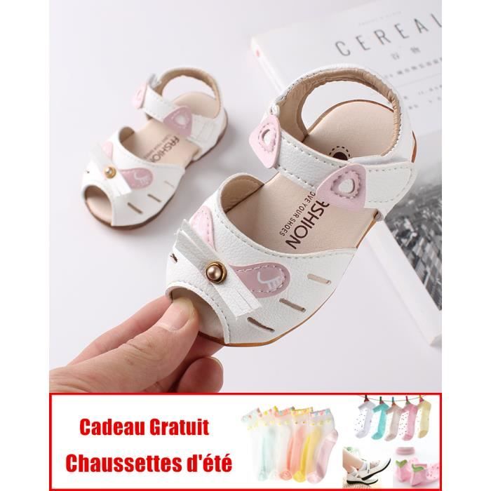 Shakira Cuir Pu Chaussures Sandales Bebe Filles Tout Petits Mignon Dessin Anime Semelle Souple Ete Appartements Blanc 1d445 Blanc Cdiscount Chaussures