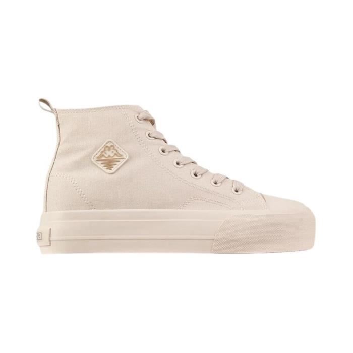 Kappa Chaussures Femme KAPPA Viska OC en Canvas Beige - Lacets plats