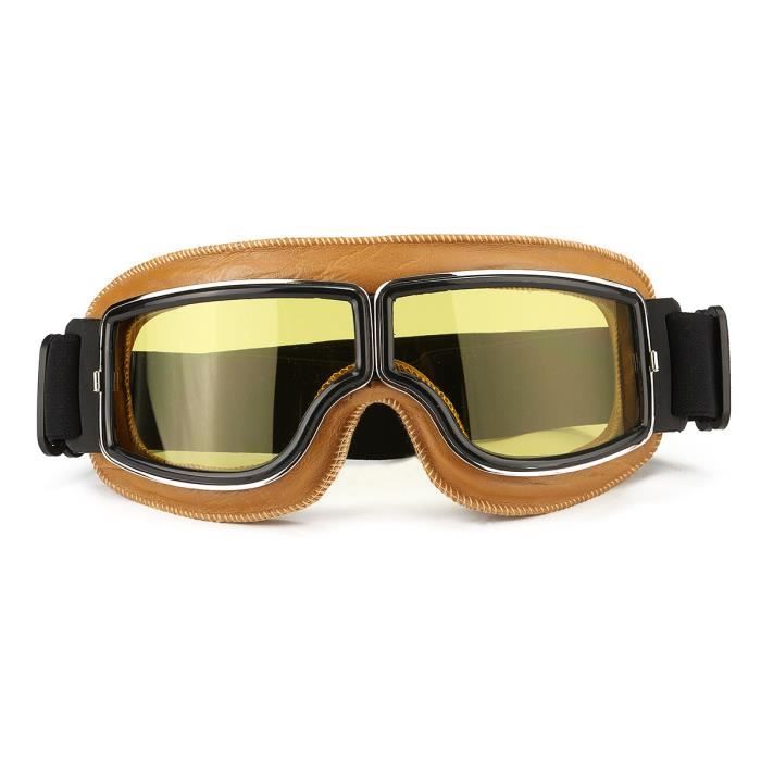 Lunettes Moto Vintage - Protection Coupe-vent Pour Casque - Style Rétro Allemand