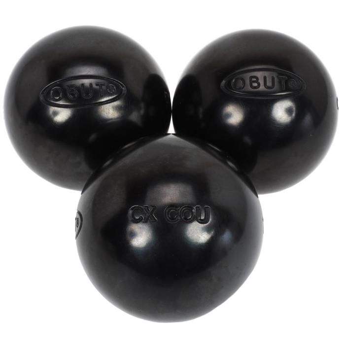 Boules De Pétanque Obut Noir Tout Terrain – Triplette Neuve Sous Emballage – Réf 2005000046834