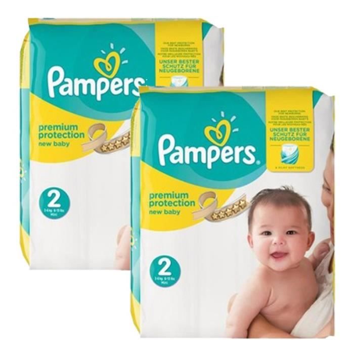 Maxi mega pack 414 x couches bébé Pampers Taille 2 premium protection