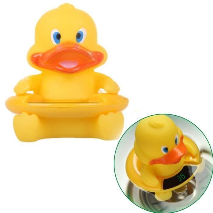 2 En 1 Jouet Flottant De Bain Canard Jaune Pour Bebe Avec Le Thermometre D Eau Cdiscount Puericulture Eveil Bebe