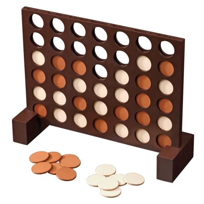 Puissance 4 ou 4 à la ligne - jeu en bois - Jeux de société - Jeux pour ...