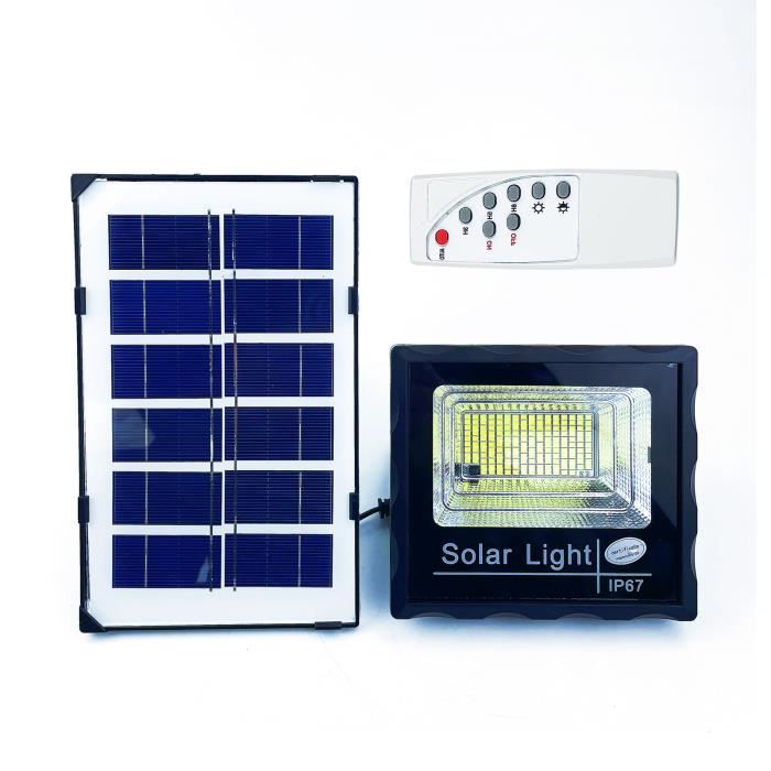 PRUMYA solaire extérieur lumière LED 50W fil maison de jardin télécommande étanche lampe solaire extérieure