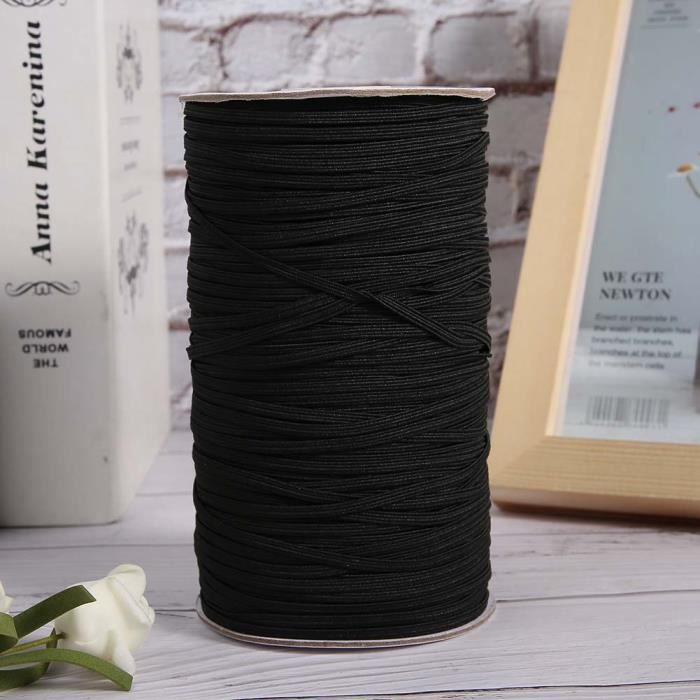 Élastique Fin 0,3 Cm Blanc 10 Mètres - Cordon Plat Pour Couture, Mercerie Et Loisirs Créatifs