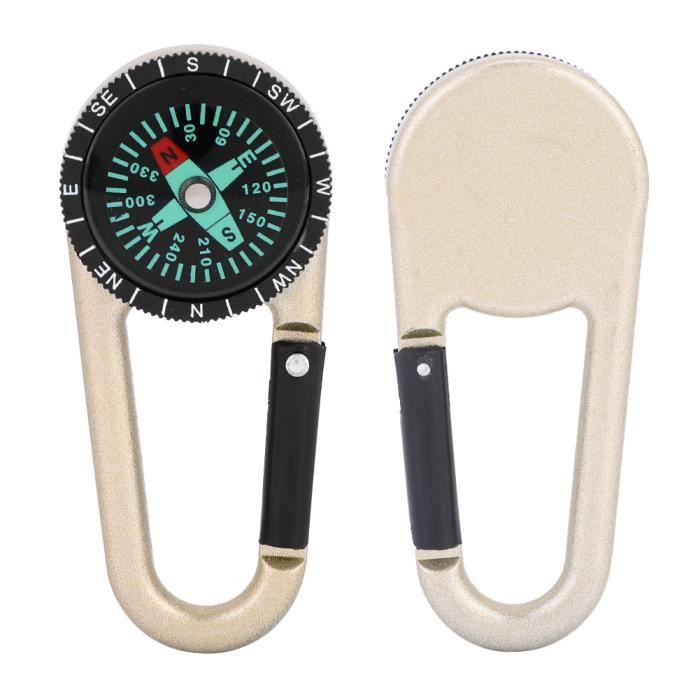 Mousqueton Boussole Thermomètre Mousqueton Pour Randonnée En Plein Air