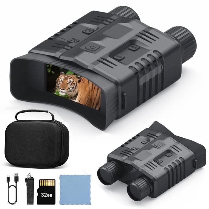 Lunettes Vision Nocturne Montée Tête - Jumelles Infrarouge Numérique FHD, Zoom 5x, Enregistrement Vidéo 1080p - Pour Chasse, Camping, Aventure - 7