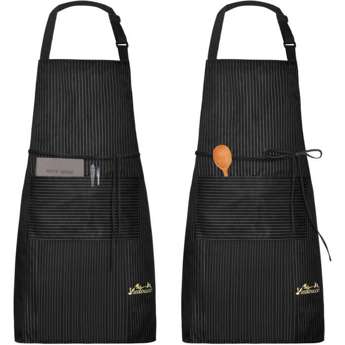 Tablier De Cuisine Réglable Avec Poches Multiples - Tablier Denim Unisexe Jardinage Bricolage