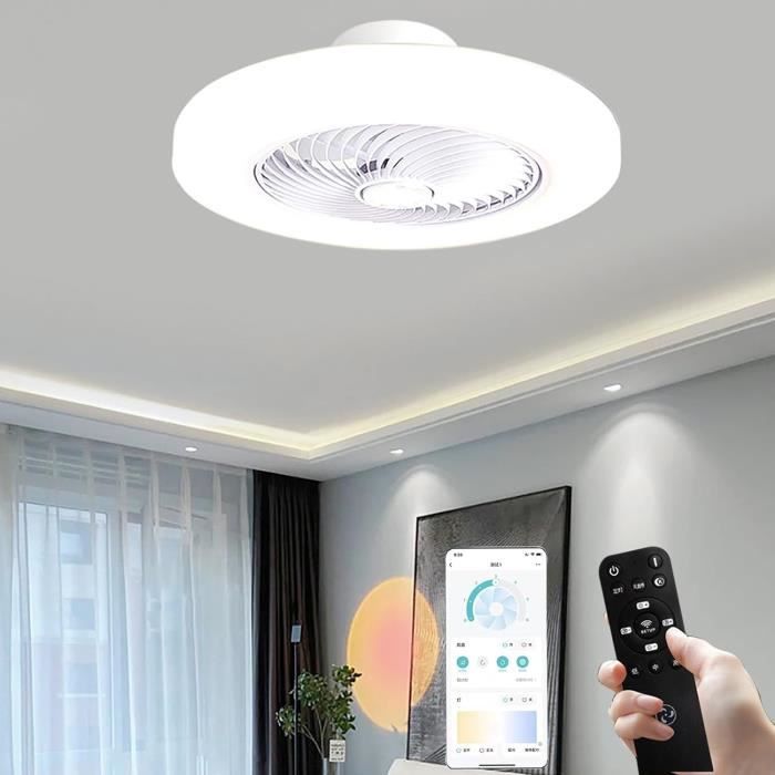 Ventilateur de plafond avec éclairage, INSPIRE Tokyo, blanc