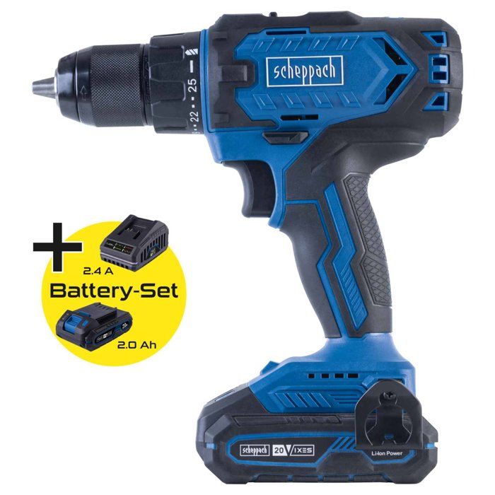 Perceuse visseuse sans fil C-DD45-X - 45 Nm mandrin 13mm - SCHEPPACH 20V IXES - Batterie 2Ah + chargeur 2.4A