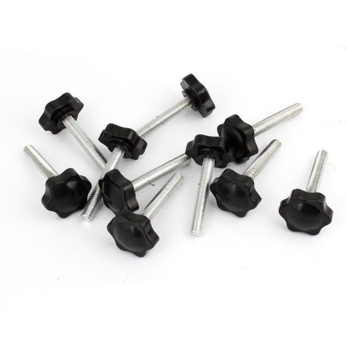 Sourcingmap/® 5/ PCS M8/ x 35/ mm Filetage m/âle /à vis on type /étoile T/ête de serrage Bouton Grip