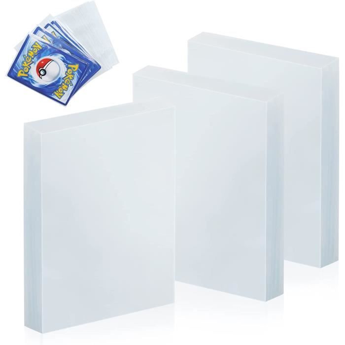 1000PCS Sleeves Transparentes - Protège-Cartes pour Cartes à collectionner - 66x91mm - Parfait pour TCG - Compatible avec PKM, One Piece, MTG, YUGIOH