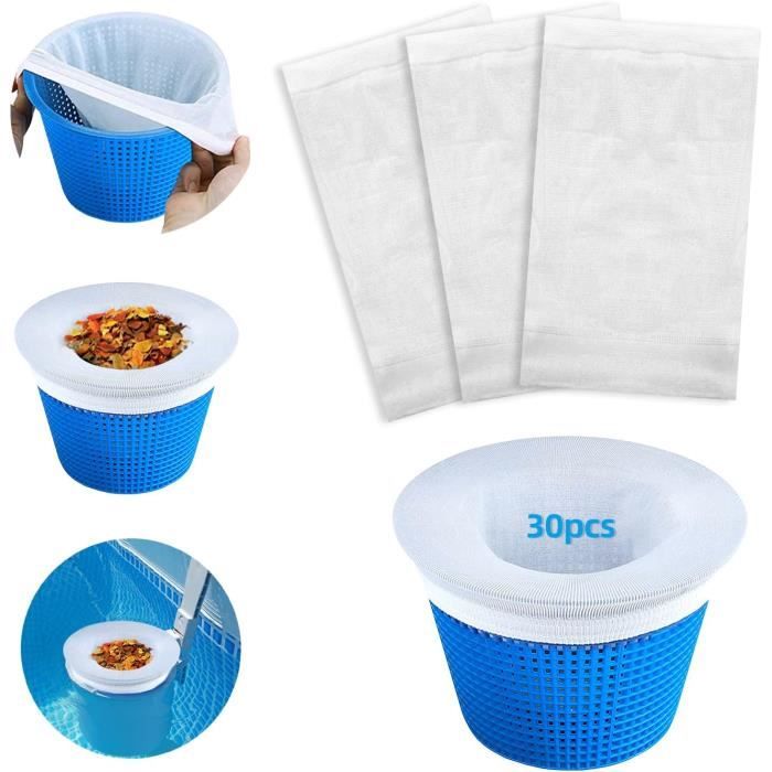 Chaussettes de Skimmer de Piscine Lot de 30 réutilisables pour Une Filtration Fine Filtre de