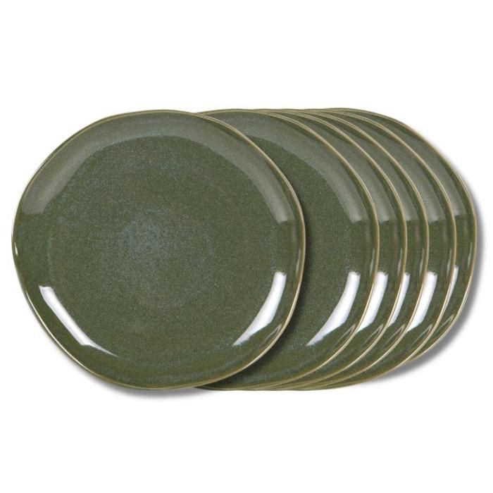 Assiette plate Symphony vert 27 cm (lot de 6) - Table Passion