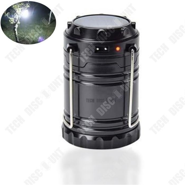 Lampe Télescopique Portable Lanterne Solaire Led Multi-Fonction Camping Extérieur Lampe De D
