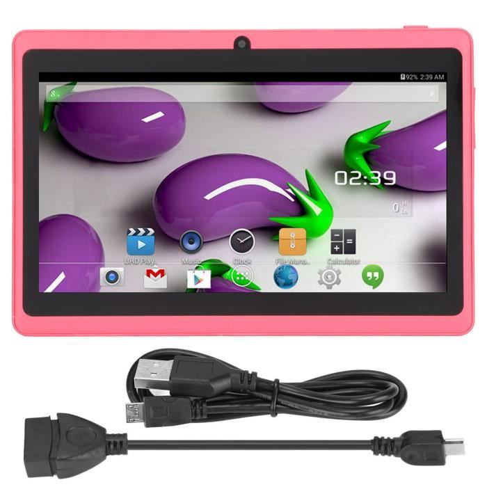 CHE Tablette PC Homeschool Tablet PC 7 pouces tablette pour enfants pour les cadeaux multifonctionnel informatique tablette Rose