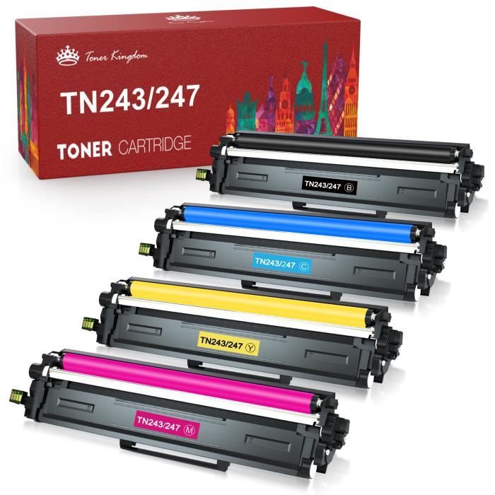 Toner compatible pour Brother TN247 TN243 pour Brother DCP-L3550CDW MFC-L3750CDW  MFC-L3770CDW HL-L3210CW HL-L3270CDW DCP-L3510CDW - Cdiscount Informatique