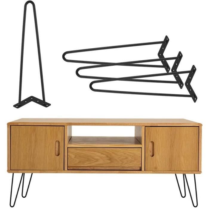 4 Pieds De Meubles Interchangeables, Pieds De Table En Métal 13cm 15cm