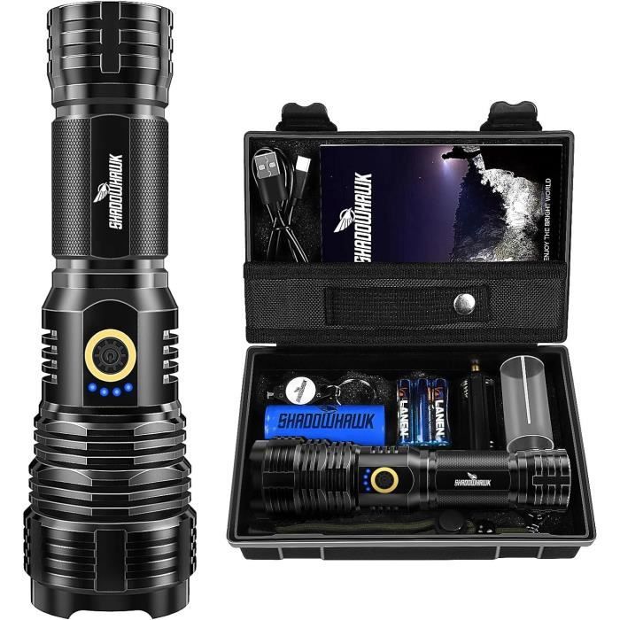 Lampe Torche Led Ultra Puissante, 20000 Lumens Lampe De Poche Rechargeable, Xhp70.2 Lampe