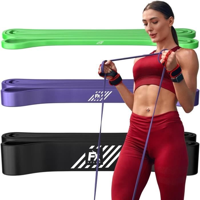 Bandes élastiques De Résistance Gymtek – 4 Niveaux, 1-39 Kg, Latex Synthétique, Pour CrossFit, Pilates, Rééducation