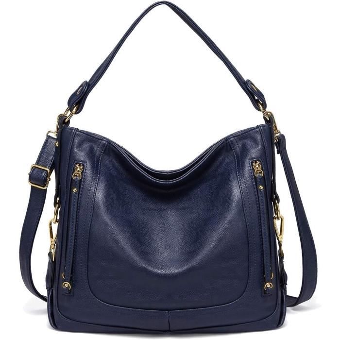 Sac à Main Femme VARLIVOO En Cuir PU - Bandoulière Réglable, 7 Poches, Couleur Orange, Idéal Pour Le Travail Et Les Sorties - 13