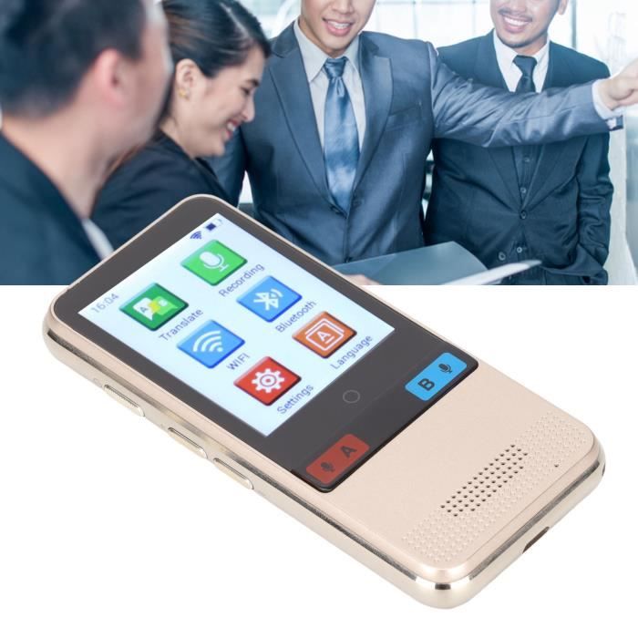 T8 Traducteur Intelligent 30+ Langues - Traducteur Vocal Bidirectionnel 2.4G Sans Fil