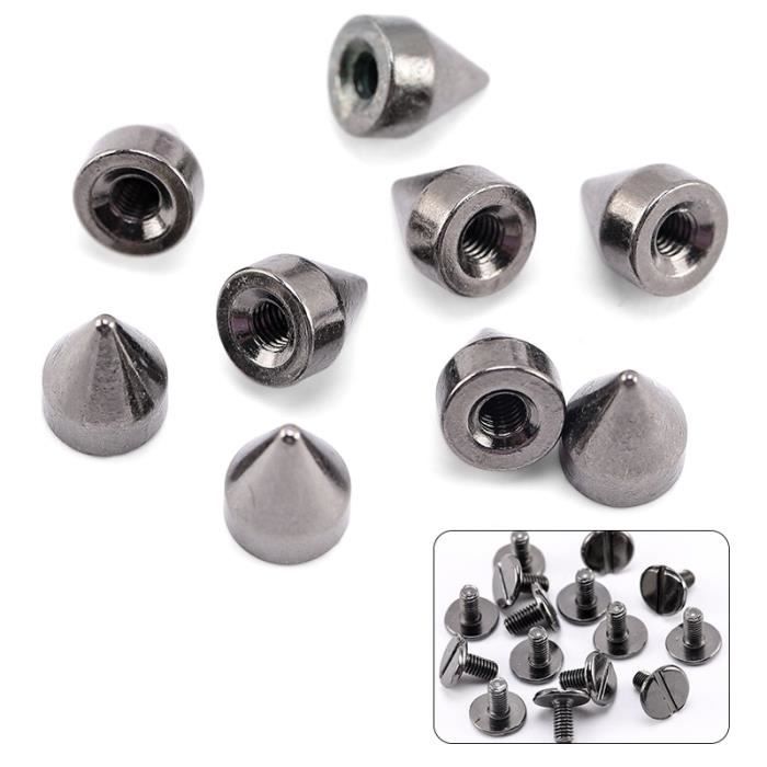 Kit Rivets Punk Zinc – 455 Pièces, 11 Tailles – Pour Cuir, Vêtements, Sacs – Avec Poinçon Et Tournevis