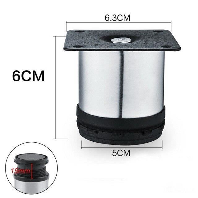 4 PCS Pieds De Meubles Réglables 5 Cm-5.9 Pouces Pied De Meuble En