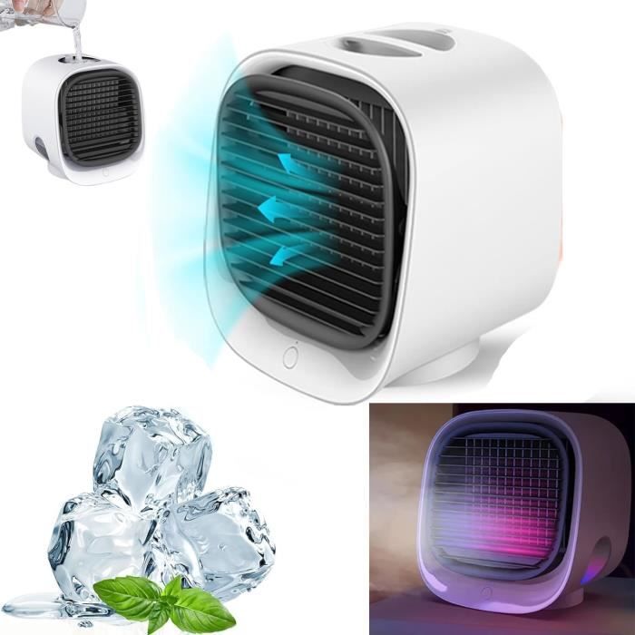 Climatiseur Mobile, Climatiseur Portable 4-en-1, Refroidisseur d'air de