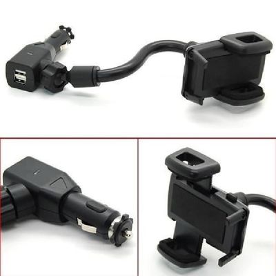 Chargeur Allume-cigare Double Port USB - Charge Rapide 2,4A Par Port - Pour IPhone, Samsung, Android - Noir