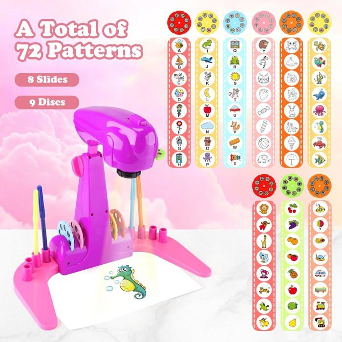 Projecteur De Dessin Pour Enfants Garçons Filles Jouets,2-En-1 Trace Et