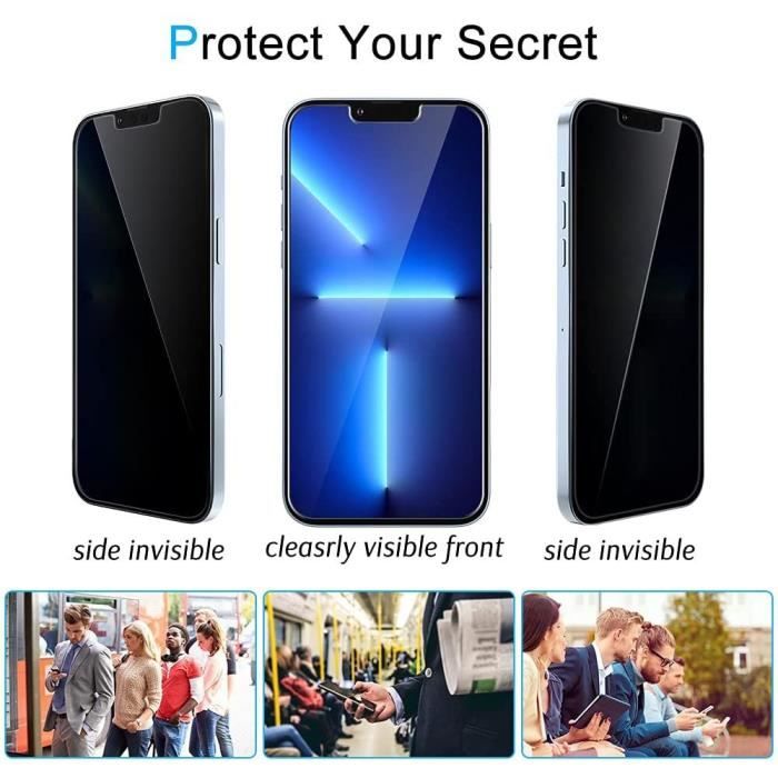 Protège écran PHONILLICO iPhone 11 - Verre Anti Espion x2