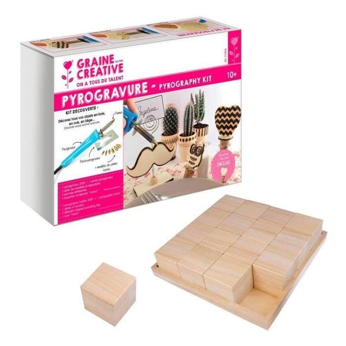 Coffret pyrogravure - Graine Créative - 16 cubes en bois - Electrique -  Mixte - A partir de 8 ans - Cdiscount Jeux - Jouets