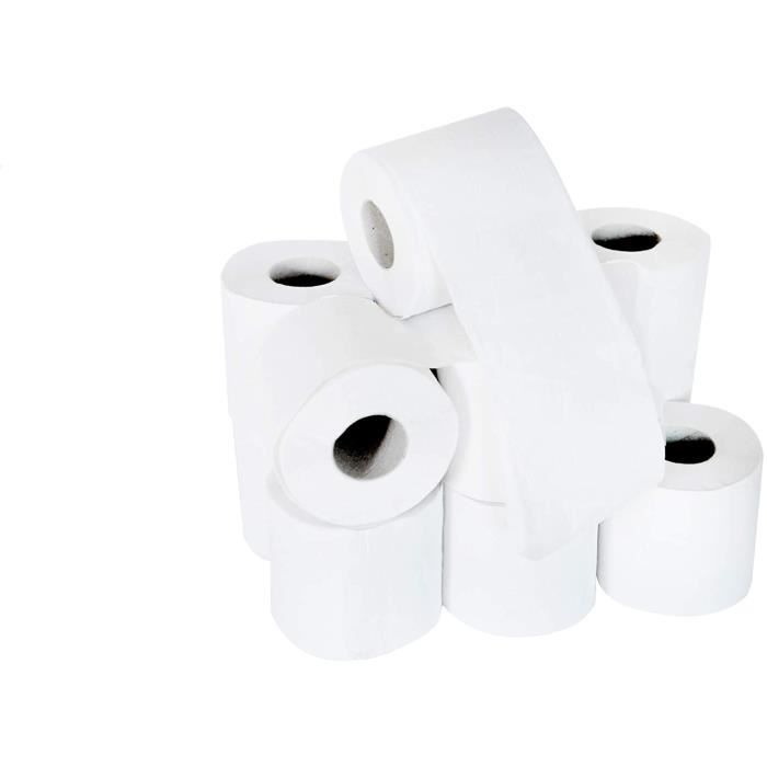 Lotus Confort Papier Toilette 2 épaisseurs 24 rouleaux de Papier Hygiénique  Aquatube Blanc