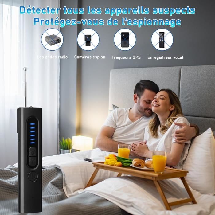 SecuraLen Detecteur de Camera et Micro Espion, Détecte Les Appareils Cachés Anti Espion Bug