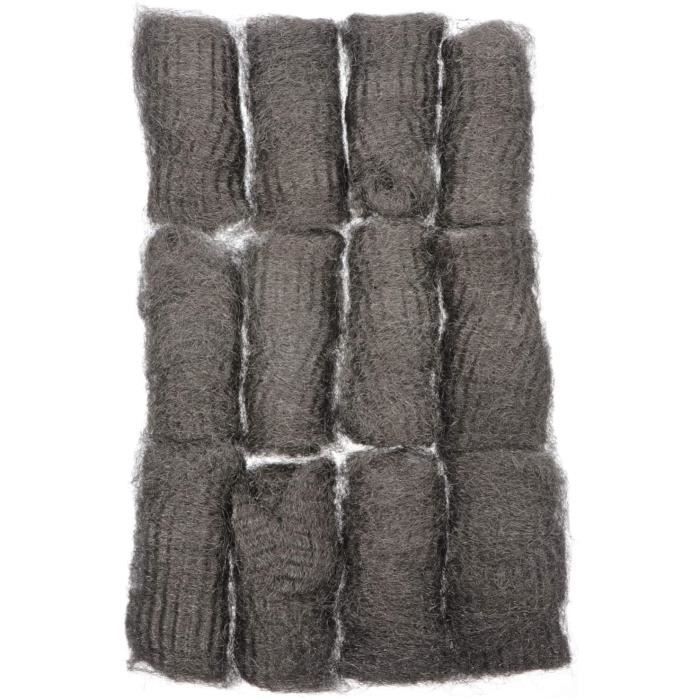 48 pièces tampons à récurer en laine d'acier de polissage pour