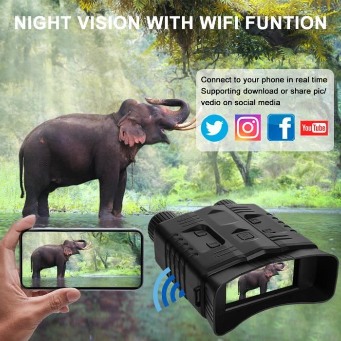 Jumelles de vision nocturne infrarouge 2.5KD-Lunette Vision Nocturne  Infrarouge 250-300m-Rechargeable USB-Numérique Vidéos-Noir - Cdiscount  Appareil Photo