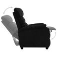 55284Haut de gamme® Fauteuil Relax électrique - Fauteuil inclinable pour Salon ou Chambre à coucher - Noir Tissu-2