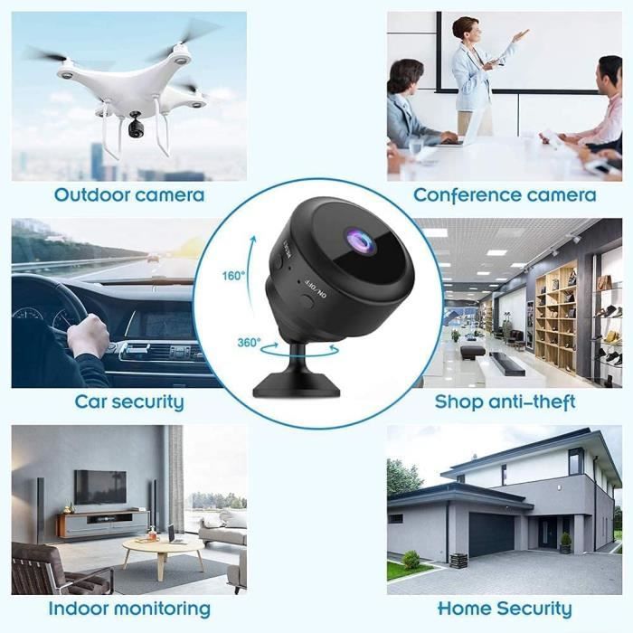 Caméra Espion Mini HD 1080p — Détection De Mouvement, Batterie Intégrée, Wi-Fi, Pour Surveillance Intérieure/extérieure - 6