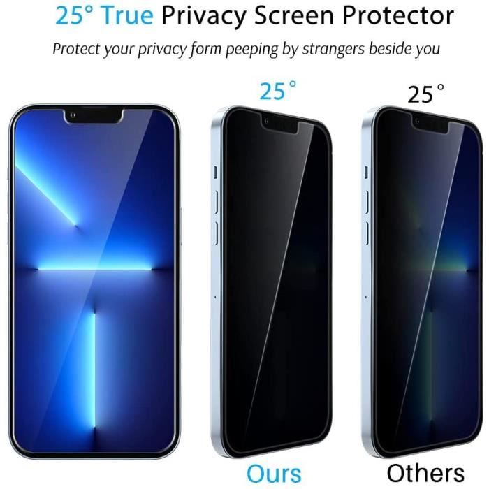 Protège écran PHONILLICO iPhone 14 Pro - Verre Anti Espion x2