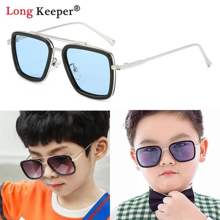Couleur gris or Lunettes de soleil polaris es Style Tony Stark
