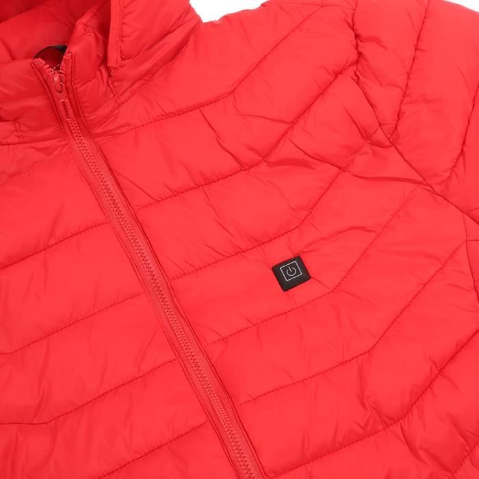 Veste chauffante pour femme homme Manteau à capuche chauffant électrique 3  températures contrle unique 2 zones Rouge 4XL-XIF Rouge - Cdiscount Prêt-à- Porter