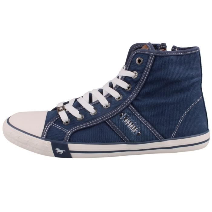 Baskets montantes en toile pour femmes - MUSTANG - Bluey - Fermeture